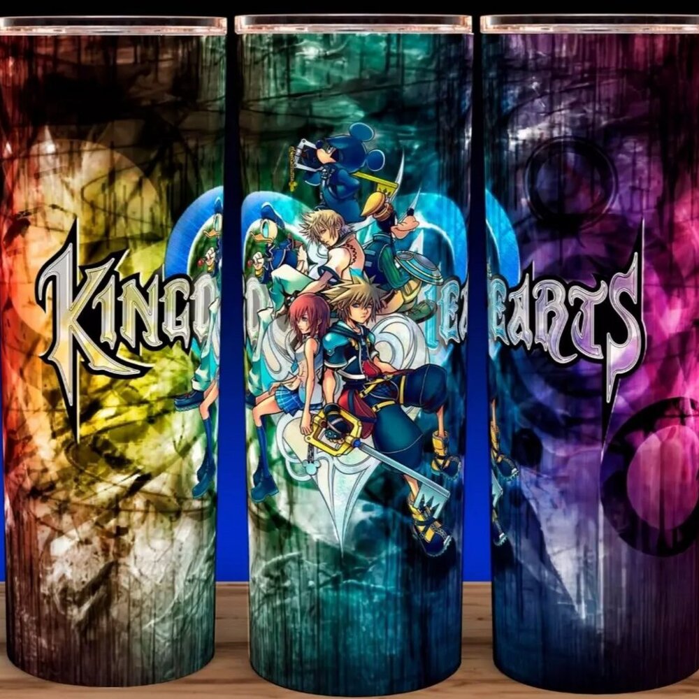 Kingdom Heart Sora - Final Fantasy with Mickey Mouse Cup Mug Tumbler 20oz